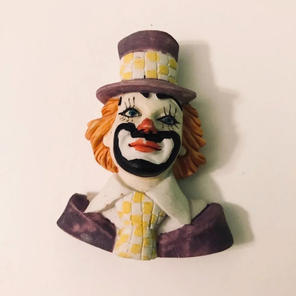 Vintage Refrigerator Magnets Clowns Set of 2 Fridge Magnets - Picture 3 of 12